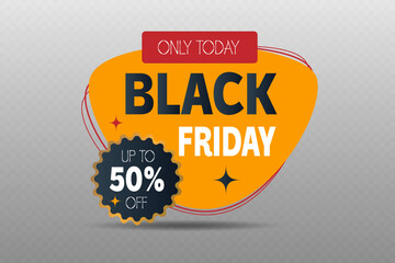 Black Friday sale banner with discount.