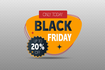 Black Friday sale banner with discount.