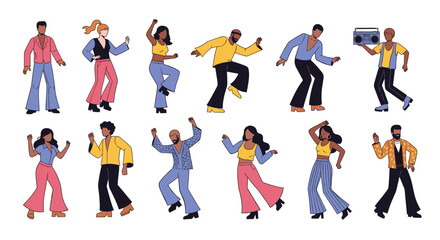 Groovy disco dance moves celebrating retro fashion and vibrant nightlife activities