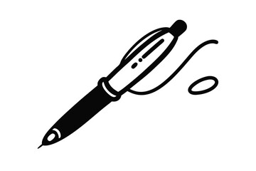 Single Line Art Dog Illustration Simple Ink Pen Doodle Vector Graphic