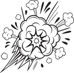 Cartoon Explosion Effect Vector Illustration | Comic Style Blast Graphic

