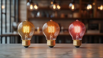 Brainstorming concept with a light bulb symbolizing creativity.