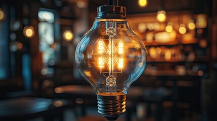 Brainstorming concept with a light bulb symbolizing creativity. 