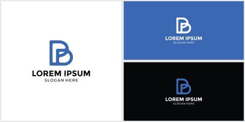 tech style B letter logo for companies and agencies