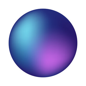 A holographic Neon Glow Gradient Sphere in Blue, and Purple. Vibrant Gradient Banner with Dark Glow Gradient background. Vector Illustration
