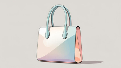 Iridescent Handbag with Pastel Gradient Colors