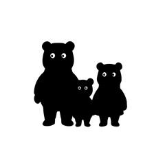 Fototapeta premium vector illustration of bears