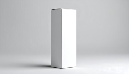 Blank white cardboard box