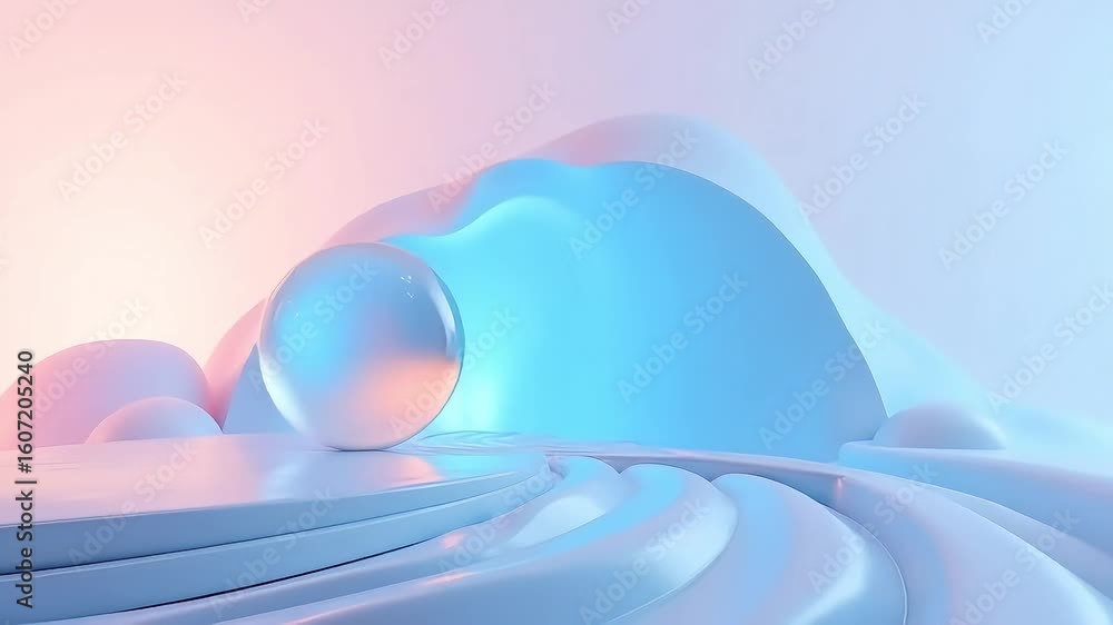 Aufkleber abstract pastel background with sphere for product display and presentation mockup scene design