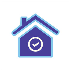 Housing Sector Icons. Simple Colored Vector Illustration.