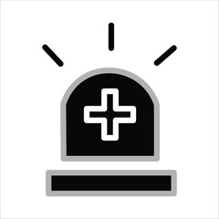 Emergency Services Sector Icons. Simple Solid Vector Illustration.