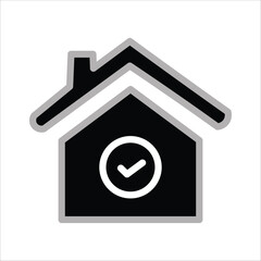 Housing Sector Icons. Simple Solid Vector Illustration.