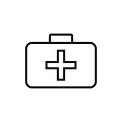 First Aid Box icon line style vector