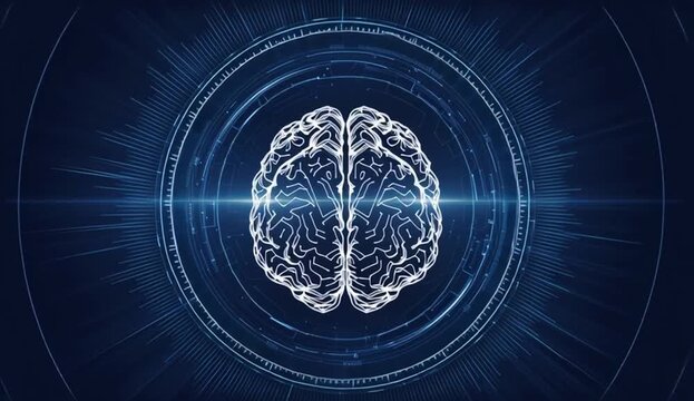 animation of a spinning brain