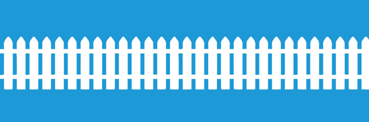 white picket fence vector graphic for residential landscaping and exterior design projects ai eps jpeg png