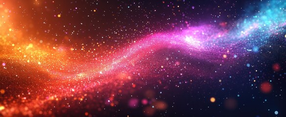 Obraz premium Abstract swirling nebula of vibrant colors (1)