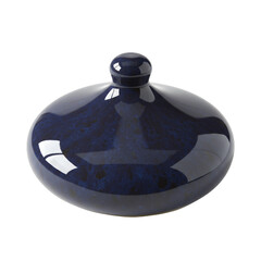 Fototapeta premium Dark Blue Ceramic Lid with Rounded Knob