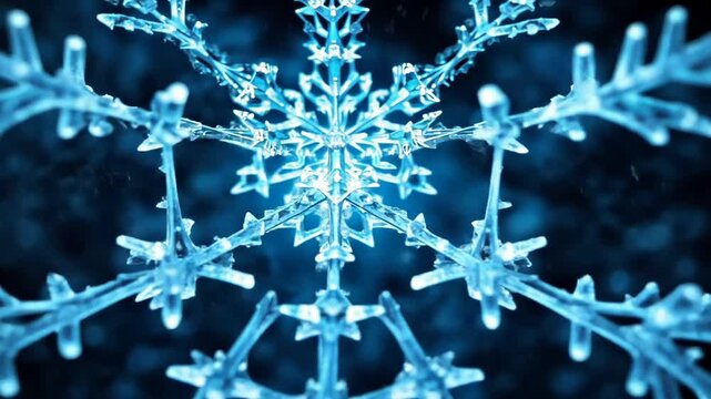 snowflake on blue background