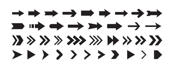 Black arrow vector icon pack.Arrow Icon Set. Pixel Perfect Vector EPS 10 Illustration.