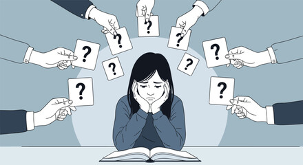 Navigating the labyrinth of uncertainty facing overwhelmed student under intense pressure from multiple sources