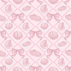 Seashells Seamless Pattern File, Beachy Seamless Pattern,Digital File,Shellseamless,PNG File, Shell Pattern, Beachy,Digital Paper