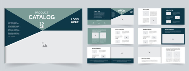 Modern and clean product catalog design A4 landscape size print ready template