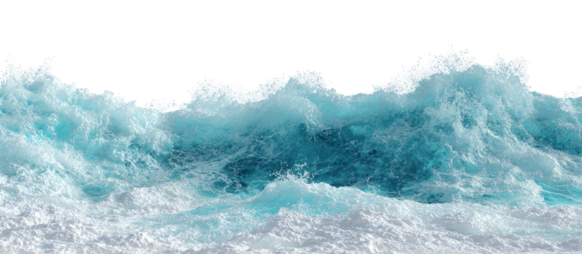 Powerful turquoise ocean waves