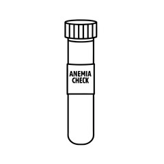 Anemia Check Test Tube with Low Blood Symbol for Medical Designs
