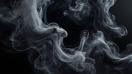 Monochrome Smoke Flow with Galactic Mood