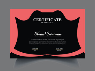Unique certificate design template