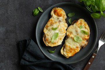 cheesy stuffed eggplant parmigiana