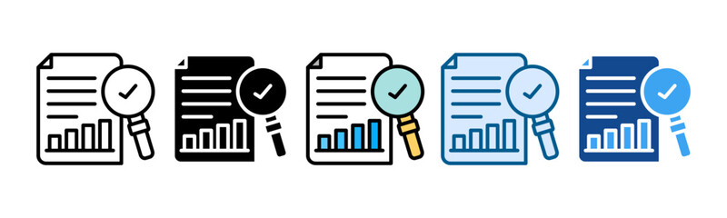 Internal Audit Icon Set Multiple Style Collection