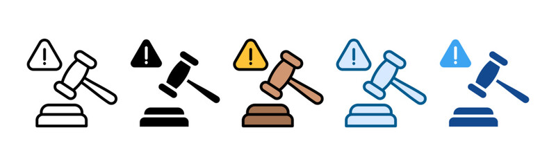 Political Risk Icon Set Multiple Style Collection