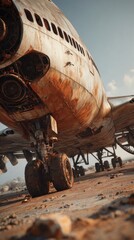 Fototapeta premium Stunning photo of conceptual image: from bauxite to airplane parts.