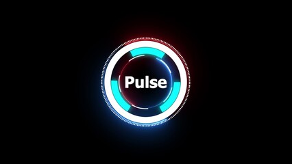 Neon Pulse Circle Graphic With Text technology