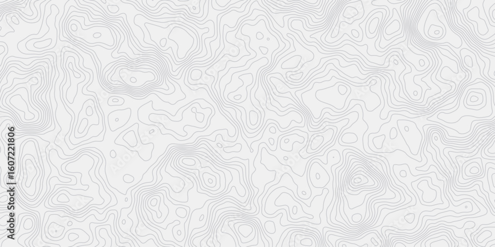 Aufkleber topographic map wave curved lines white background showing elevation changes surface smooth line lig