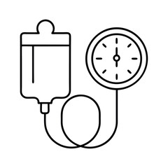 IV Drip and Clock Symbol for Labor Induction Design