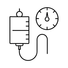 IV Drip and Clock Symbol for Labor Induction Design