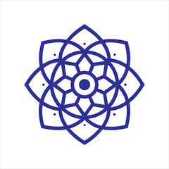 Minimalist mandala with central circular motif