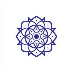 Minimalist mandala with central circular motif