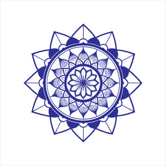 Minimalist mandala with central circular motif and color accents