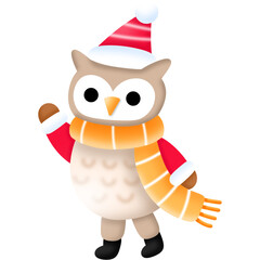 Cute Woodland Animals Christmas clipart 