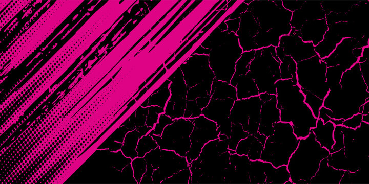 black pink brush pattern car sticker banner sporty abstract line pink black color combination grunge brush pattern modern motorsport racing design