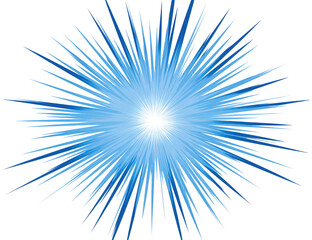 Fototapeta premium Radiant blue burst radiating outward