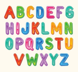 Colorful Alphabet Letters for Education and Play
