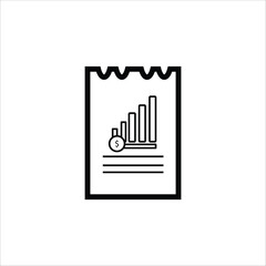 planning growth investment with dollar money. line simple vector illustration