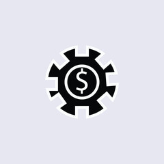 Obraz premium management money icon dollar vector illustration