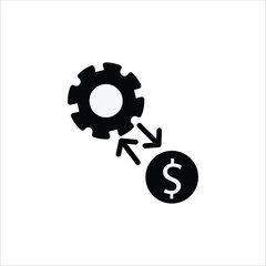 management for payment. simple solid icon vector