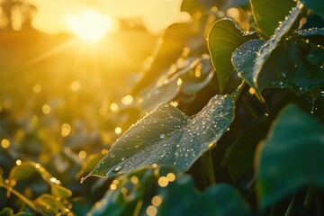 Morning dew on the grass By Generated AI