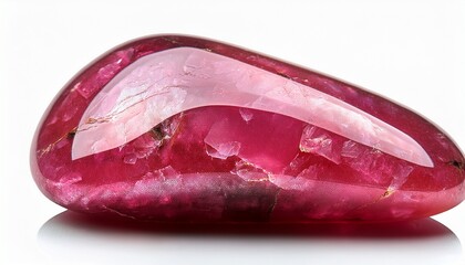 gleaming rhodonite nature s luminescence isolated on white background